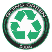 Going Green Recycle DUBAI stickers