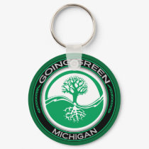 Going Green Tree Michigan keychains