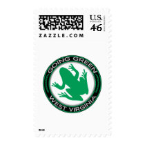 Going Green West Virginia Frog postage