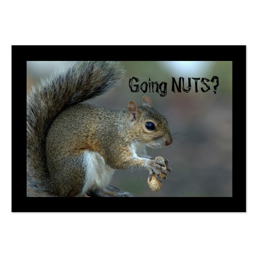 Going nuts business card template (front side)