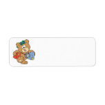 going on vacation tourist teddy bear custom return address labels