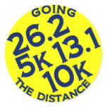 Going the Distances Round Stickers