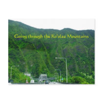 Going through the Ko'olau Mountains postcards