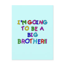 Going to be a Big Brother Tshirts and Gifts Post Card