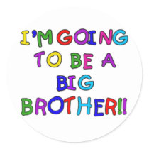 Going to be a Big Brother Tshirts and Gifts Round Sticker