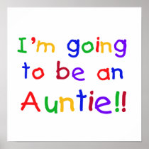 Going To Be An Auntie Primary Colors Gifts Print