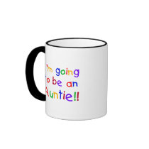 Going to be an Auntie Primary Colors Coffee Mugs