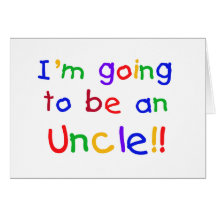 Going to be an Uncle Primary Colors Text Cards