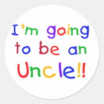 Going to be an Uncle Primary Colors Text Stickers