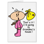 Going To Grandma's House Baby (Pink) Greeting Cards