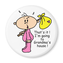 Going To Grandma's House Baby (Pink) magnets