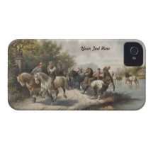 Going to Horse Fair - Barely There - Personalize iPhone 4 Cover