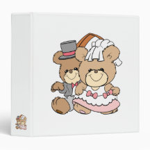 going to the chapel bride and groom bears binders