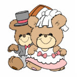 going to the chapel bride and groom bears photo cutouts