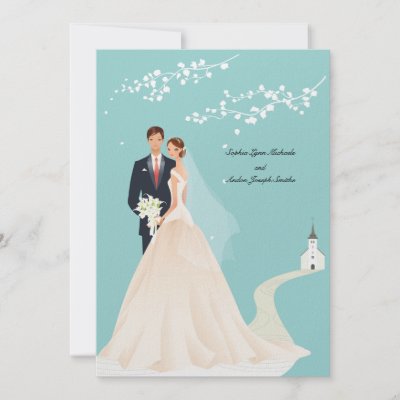 Set the mood for your special day with this modern wedding invitation