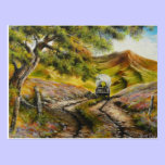 Going to town Painitng by David Paul postcards