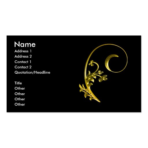 gold2 business card template (front side)