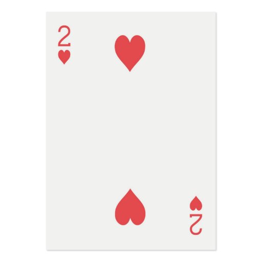 Gold 2 of hearts Las Vegas Wedding Playing Card Business Cards (front side)