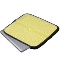 Gold 3D cascading cubes design monogram Computer Sleeves