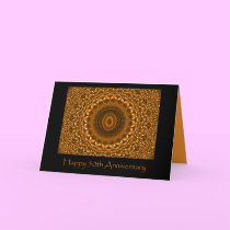Gold 50th Anniversary Card