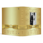 Gold 50th Wedding Anniversary Binder with Photo