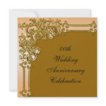 Gold 50th Wedding Anniversary Party Invitation