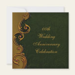 Gold 50th Wedding Anniversary Party Invitation