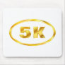 Gold 5K Runner Oval Mousepad
