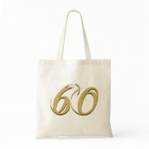 Gold 60th Birthday Gifts Tote Bag
