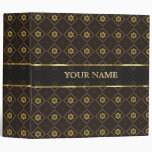 Gold Abstract Geometric Pattern Binders