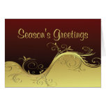 Gold Abstract Season's Greetings Gold Greeting Card