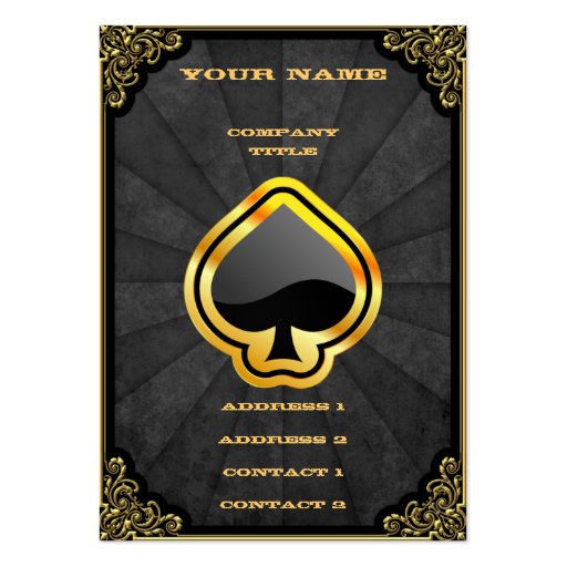 Gold Ace of Spades - Business Card