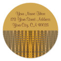 Gold Address Labels stickers