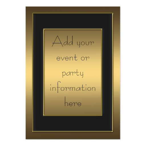 Gold Admission Tickets Event Party Admission Ticke Business Card Templates (back side)