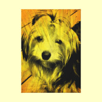 Gold Amber Grunge Yorkshire Terrier Wall Art canvas prints