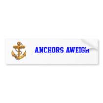 Gold Anchor Bumper Stickers