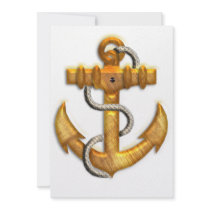 Gold Anchor Custom Invites