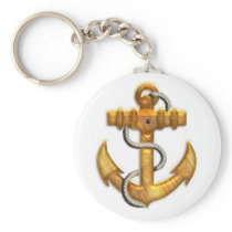 Gold Anchor Key Chain