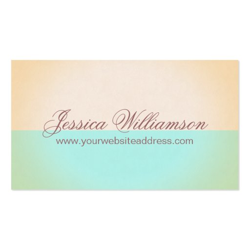 Gold and Aqua Elegant Contemporary Lady's Chic Business Card Template (back side)