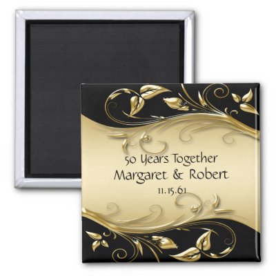 Gold and Black 50th Anniversary  Magnet