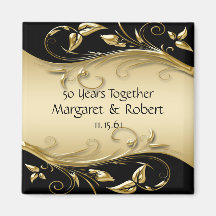 Gold and Black 50th Anniversary  Magnet