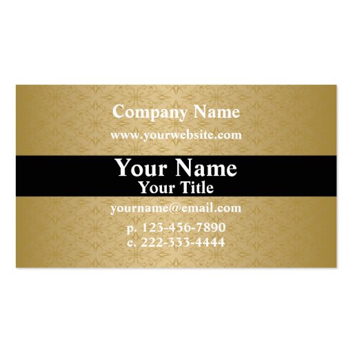 Gold and Black Business card (back side)