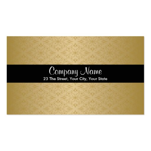 Gold and Black Business card (front side)