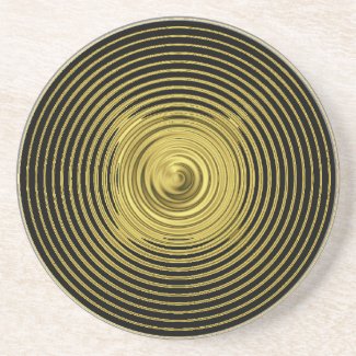 Gold and Black coaster