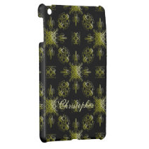Gold and Black Damask iPad Mini Case Template ipad mini cases