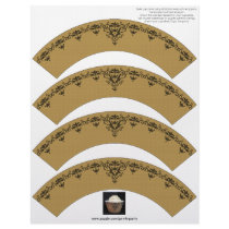 Gold and Black Damask Letterhead