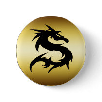 GOLD AND BLACK DRAGON PIN