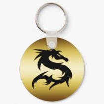 GOLD AND BLACK DRAGON keychains by dgpaulart GOLD AND BLACK DRAGON keychains