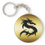 GOLD AND BLACK DRAGON KEYCHAINS