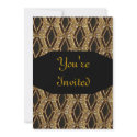 Gold and Black Elegant Invitation invitation